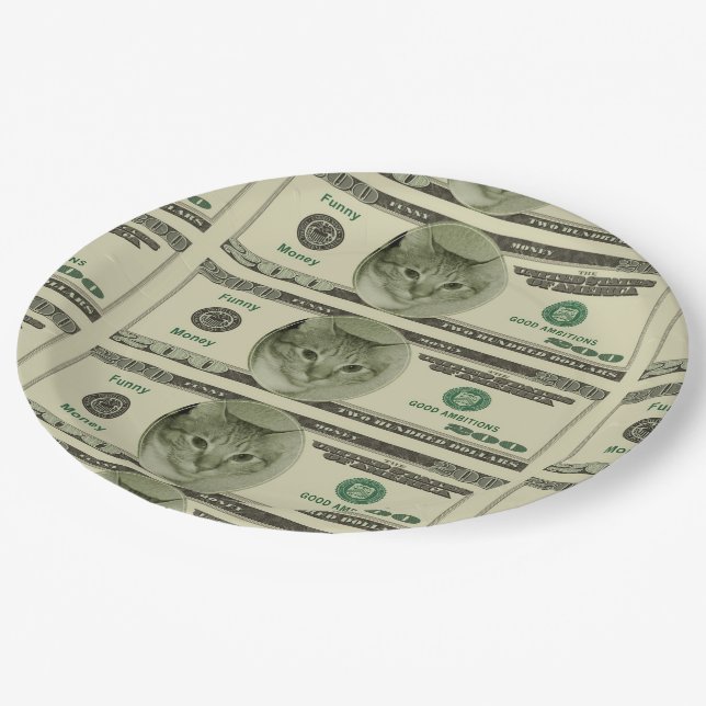 Plato De Papel Dinero gracioso (Angular)