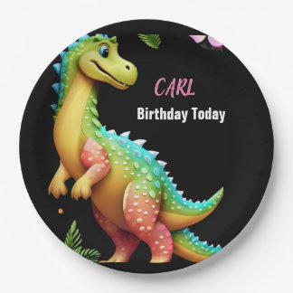 Plato De Papel dino chica