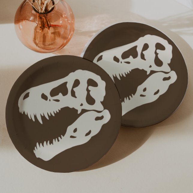 Plato De Papel Dino Dig Dinosaur Excavation Birthday Party (Subido por el creador)
