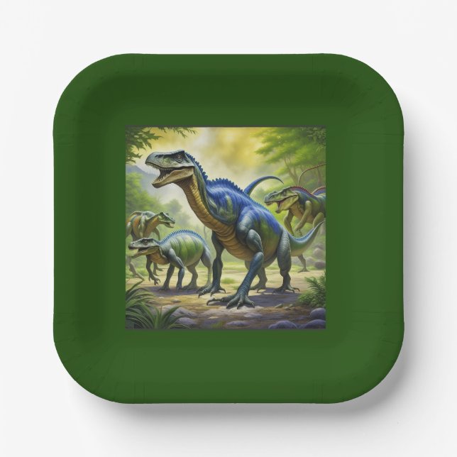 Plato De Papel Dino Jungle Adventure (Anverso)