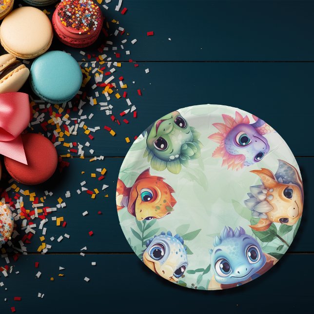 Plato De Papel Dino Roar Birthday Bash (Subido por el creador)