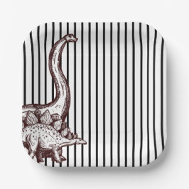 Plato De Papel Dino Roarsome Birthday party Design