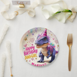 Plato De Papel Dinosaur Adventure Happy Birday