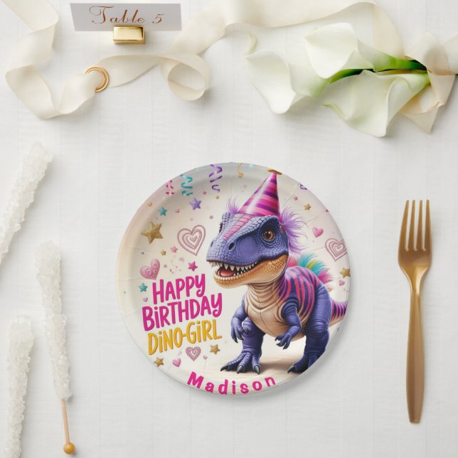 Plato De Papel Dinosaur Adventure Happy Birday (Boda)