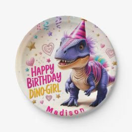 Plato De Papel Dinosaur Adventure Happy Birday