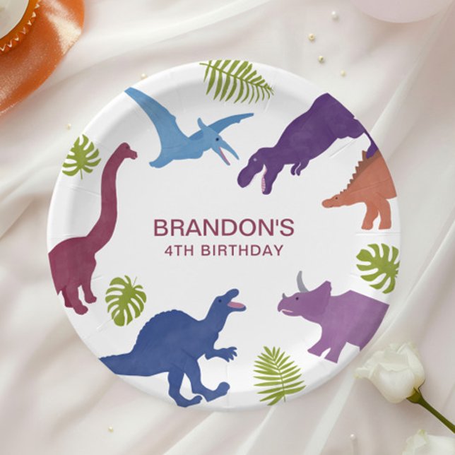 Plato De Papel Dinosaur Cute Dino Kid fiesta de cumpleaños (Subido por el creador)