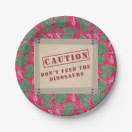 Plato De Papel Dinosaur Jurrasic Boys Cumpleaños