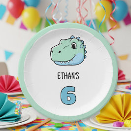 Plato De Papel Dinosaur Paper Plates | Dino Theme Party Plates