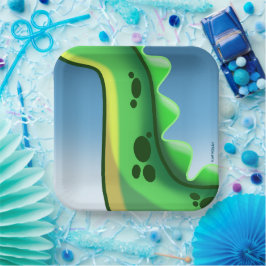 Plato De Papel DINOSAURIO DE LARGO LARGO MISTERIO de Jeff Willis 