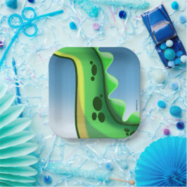 Plato De Papel DINOSAURIO DE LARGO LARGO MISTERIO de Jeff Willis 