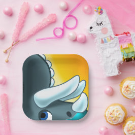 Plato De Papel DINOSAURIO DE PIEDRA MISTERIOSO de Jeff Willis Art