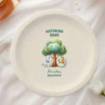 Plato De Papel Dinosaurio Egg Cute Watercolor Baby Shower<br><div class="desc">¡Sirva un despliegue ruidoso con nuestras placas de papel Baby Shower de color de huevo de dinosaurio Cute! Estos platos, con un encantador diseño acuático de un huevo de dinosaurio a punto de incubar, le dan un toque alegre y pastel a su mesa de ducha de bebé. Perfecto para una...</div>