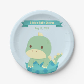 Plato De Papel Dinosaurio en Huevo Suministros de Fiestas Baby Sh