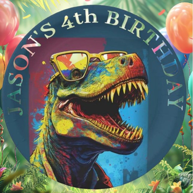 Plato De Papel Dinosaurio: Un buen momento para hacer sonar (Throw an unforgettable T-Rex dinosaur party! )