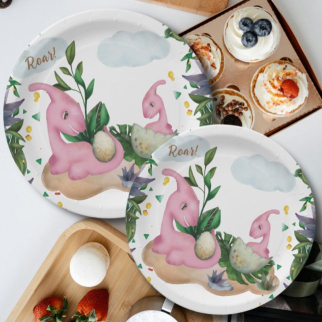 Plato De Papel Dinosaurios forestales tropicales Placas de papel  (Subido por el creador)