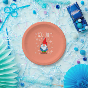 Plato De Papel Dios Jul, Tomte Gnome sueco, Escandinavia Merry