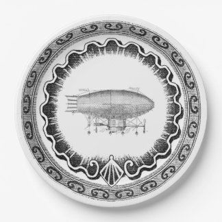 Plato De Papel Dirigible del vintage de Steampunk