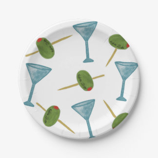 Plato De Papel Dirty Martini Fiestas Plates