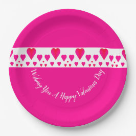 Plato De Papel Diseñado con acento cardíaco