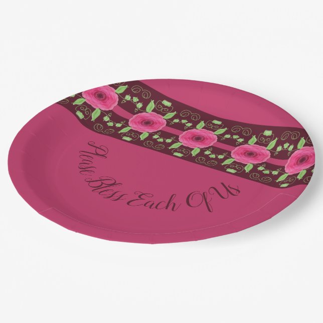 Plato De Papel Diseñador floral artístico (Angular)