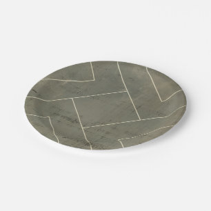 Plato De Papel Diseño abstracto con formas geométricas