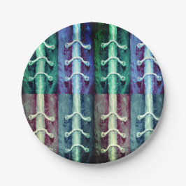 Plato De Papel Diseño abstracto de colores de minimalismo industr