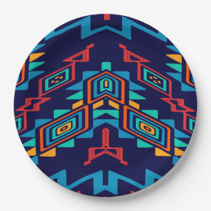 Plato De Papel Diseño abstracto de formas distorsionadas