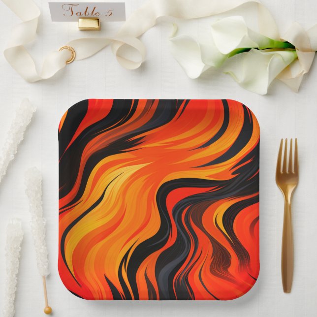 Plato De Papel Diseño artístico (Boda)