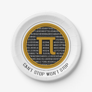 Plato De Papel Diseño Círculo Pi Day