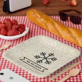 Plato De Papel Diseño de acento de dormitorio personalizable cont