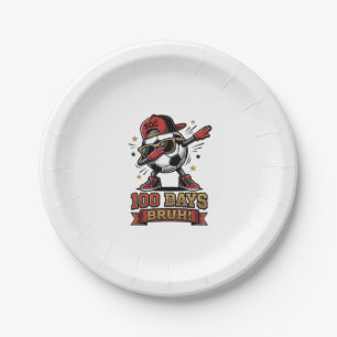 Plato De Papel Diseño de camiseta de fútbol Dabbing de 100 días B