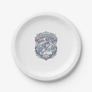 Plato De Papel Diseño de camiseta gráfica retro de Unicorn Goal G