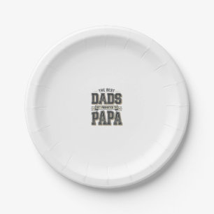 Plato De Papel Diseño de camiseta Vintage Best Dads Promoted To P