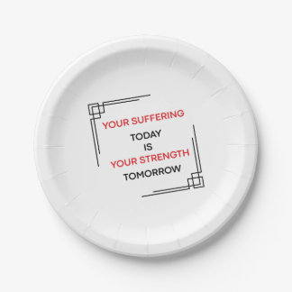 Plato De Papel Diseño de Cita Motivacional