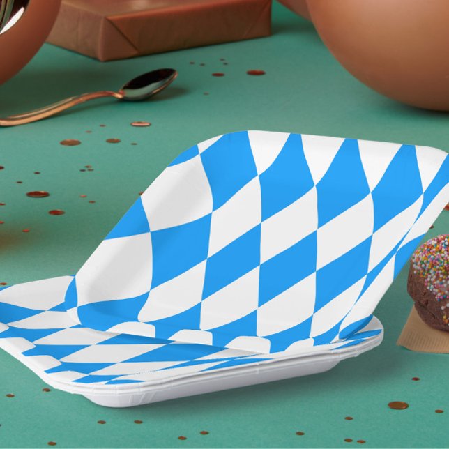 Plato De Papel Diseño de comprobadores de diamantes de Harlequin  (Subido por el creador)