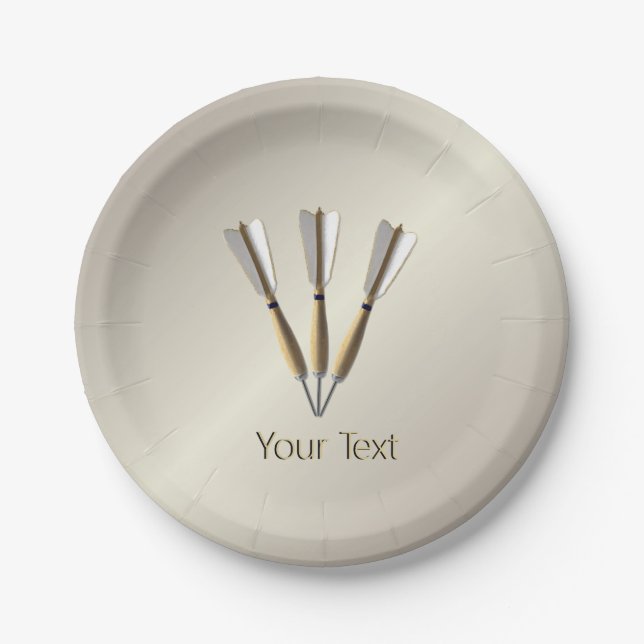 Plato De Papel Diseño de Dart agrupado (Anverso)