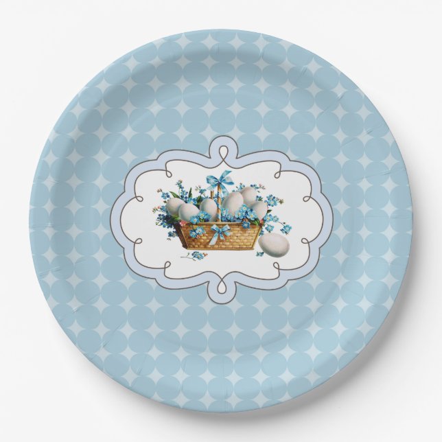 Plato De Papel Diseño de época Brunch de Pascua | Placas de papel (Anverso)