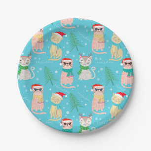 Plato De Papel Diseño de gafas de sol para Navidades festivos