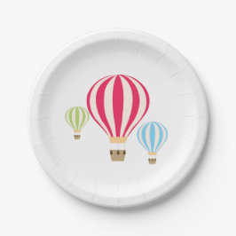 Plato De Papel Diseño de globos de aire caliente