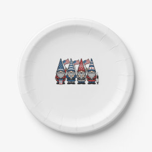 Plato De Papel Diseño de grabado vintage vector enfermera gnomo p