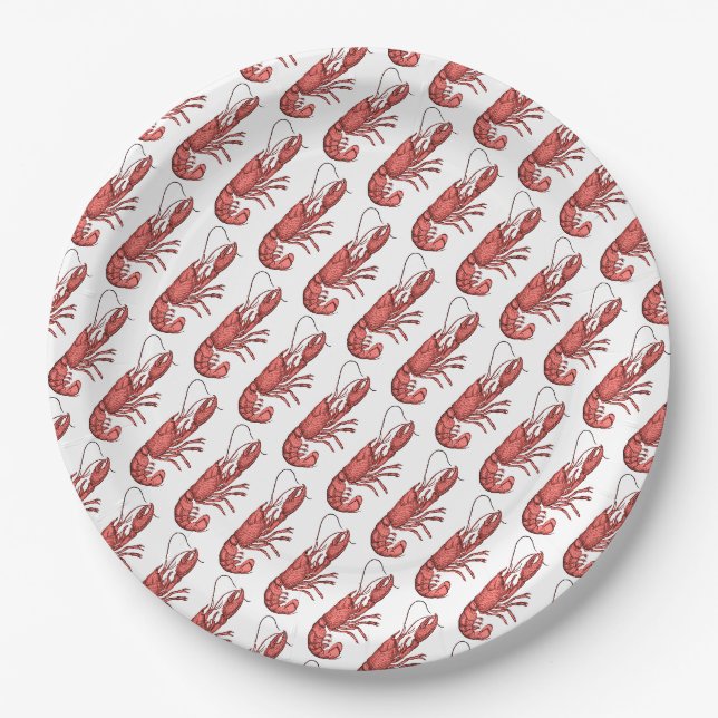 Plato De Papel Diseño de imagen de Red Lobster (Anverso)