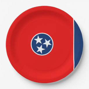 Plato De Papel Diseño de la bandera del estado de Tennessee