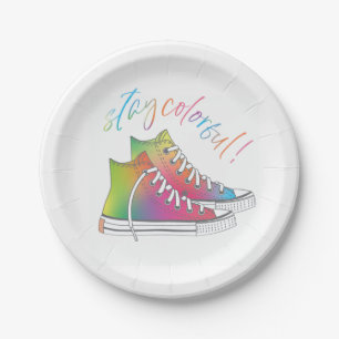 Plato De Papel Diseño de las zapatillas de alta gama Stay Colorfu