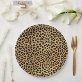 Plato De Papel Diseño de leopardo
