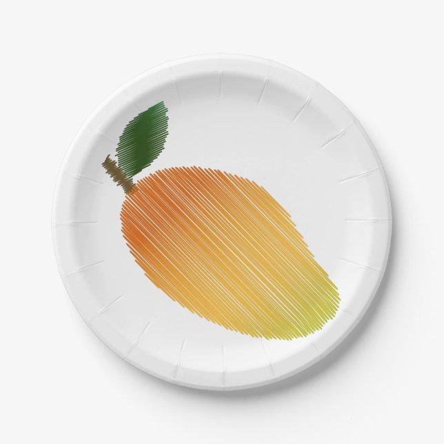 Plato De Papel Diseño de mango con título (Anverso)