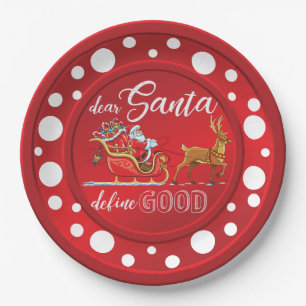 Plato De Papel Diseño de Navidades divertidos Plate