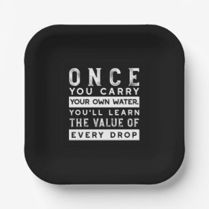 Plato De Papel Diseño de oferta de sabiduría - Valor de cada gota