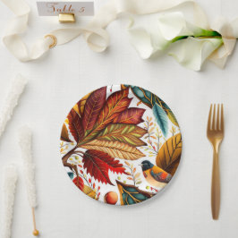 Plato De Papel Diseño de otoño y día de Acción de Gracias