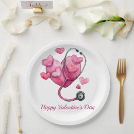 Plato De Papel Diseño de San Valentín para sanar corazones