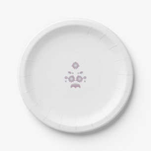Plato De Papel Diseño decorativo del Rosa Leche Blanca Clásica